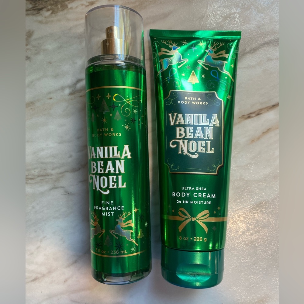 NEW Vanilla Bean Noel Body Cream and Fragrance Mist Bundle